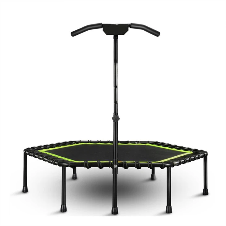 hex trampoline with handlebar